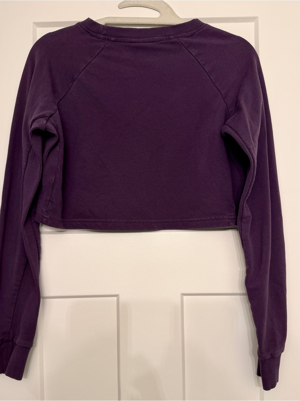Gymshark Purple Cropped Lifting Club Sweatshirt Small - Picture 4 of 8